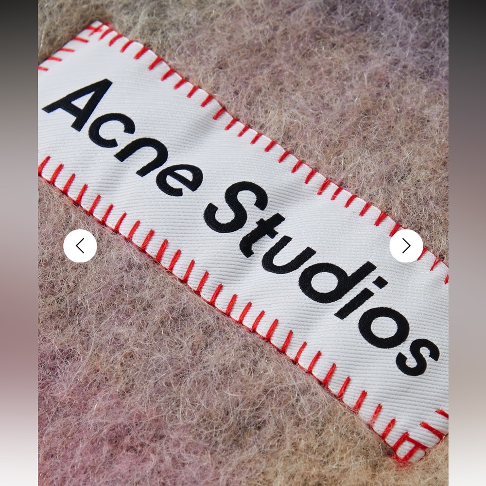 Acne studios Vally fringed striped knitted scarf